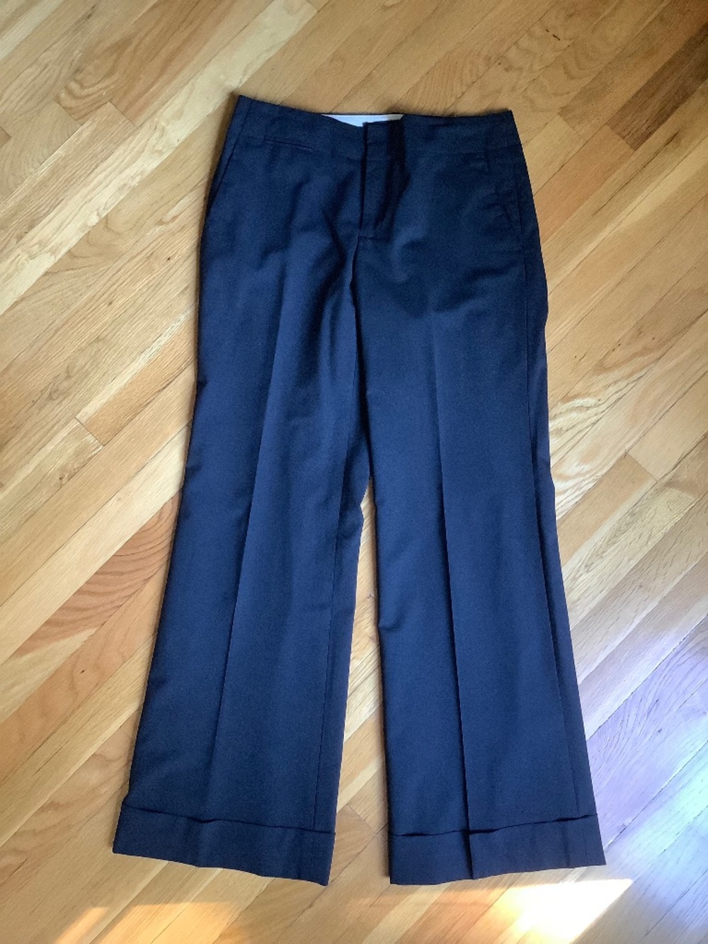 Banana Republic Martin Fit Wool Fully Lined Cuffed Pants Black Size 6